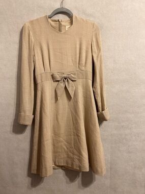 VTG Matia houndstooth classic flare silhouette with bow stlysh retro chic dress